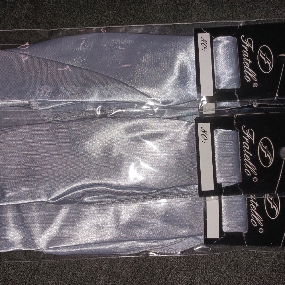 Set of 5 Fratello Silver Ties with Handkerchiefs